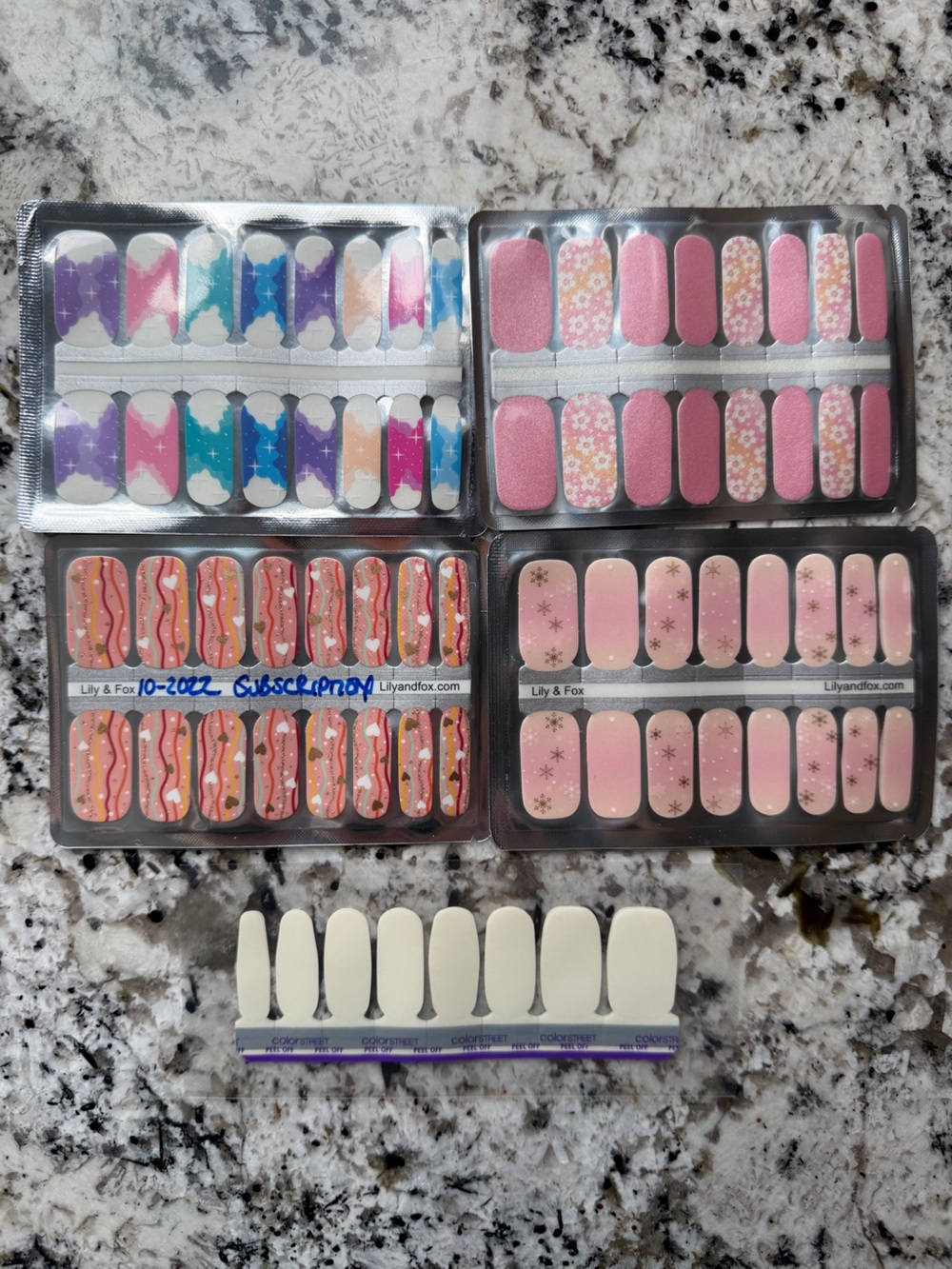 Lily & Fox / Color Street Nail Wraps _ 5 Sets